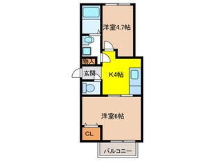 ﾊﾟｰｸｳｴｽﾄ西村Ⅱの物件間取画像